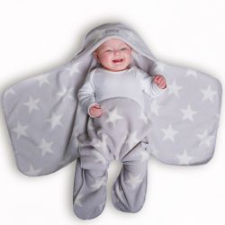 Grey Star Nod Pod Baby Blanket